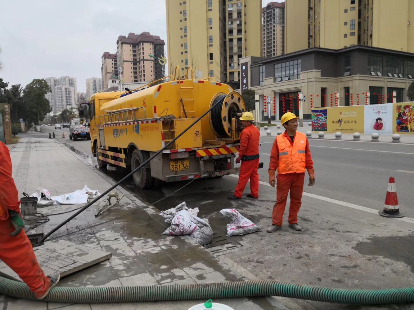 饶河排污管道清淤-管道清洗